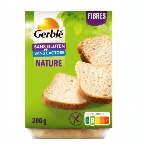 Gerblé – Pain de Mie Nature Tranché – Sans Gluten & Sans Lactose – 200 g