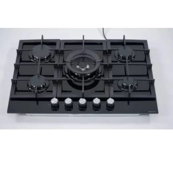 PLAQUE DE CUISSON ELACTRON ENCASTRABLE 5FEUX 90X60 A GAZ MIRROIR BL045