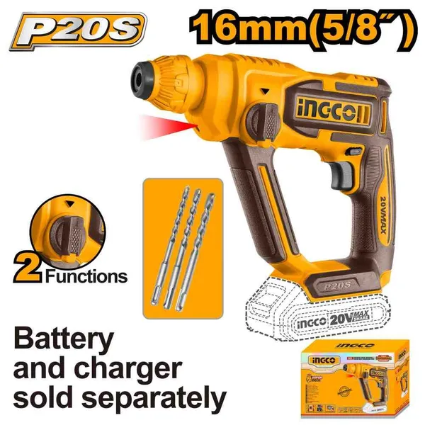 Marteau perforateur sans fil 20V INGCO CRHLI20168