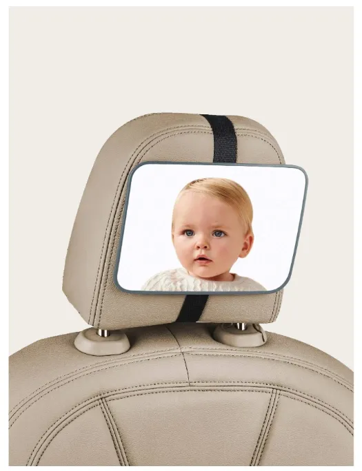 Miroir de vue arrière pour siège de bébé gris
