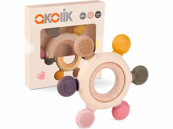 AKOLIK – Anneau de Dentition en Silicone Sécurisé pour Bébé