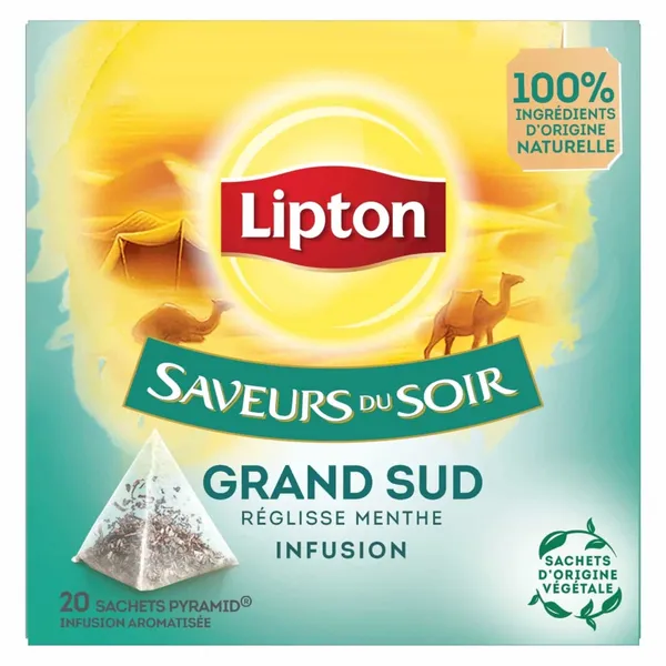 LIPTON-Infusion Saveur du Soir Grand Sud Menthe Réglisse 20 sachets