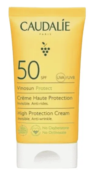 Caudalie - Crème solaire Haute Protection Vinosun SPF50 - 50 ml
