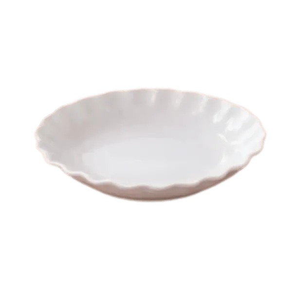 Assiette de présentation à rebord ondulé Incassable
