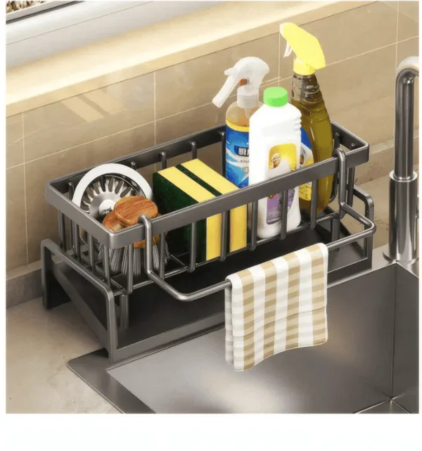 Organisateur essentiel pour cuisine et salle de bain - Rangement pratique et compact