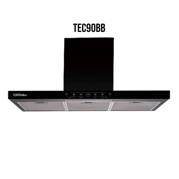 Hotte de Cuisine Tecnolux Encastrable 90X60 Noir TEC90BB