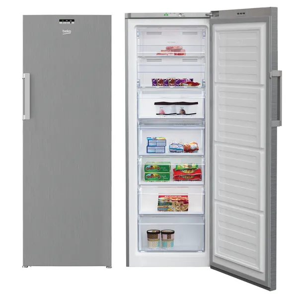 Congelateur Beko Vertical 7 tiroirs Nofrost Gris RFNE320L24X