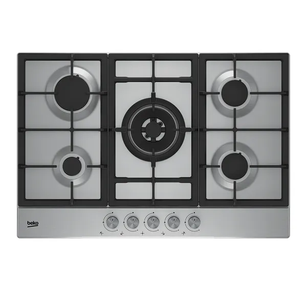 Plaque Encastrable Beko 5 feux 90X60 à Gaz Gris HIAW75225SL