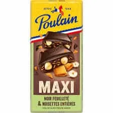Poulain – Chocolat Noir Maxi Feuilleté & Noisettes Entières