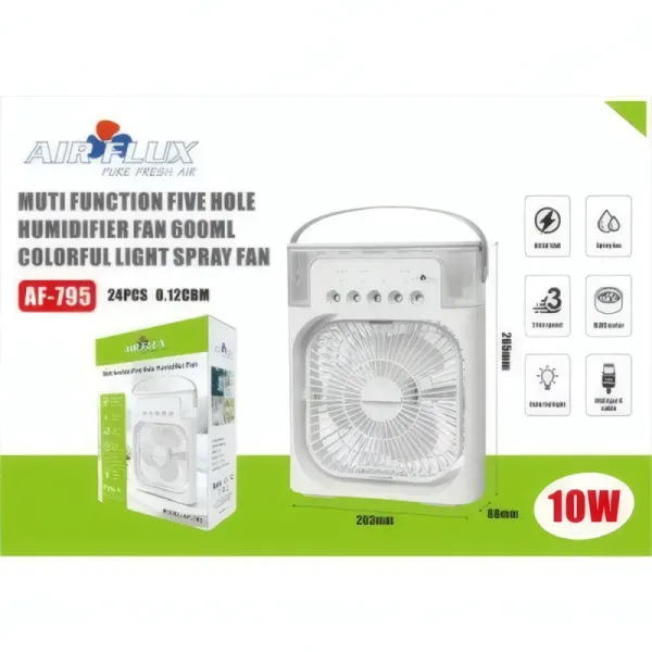 Mini ventilateur humidificateur AIRFLUX AF-795 - 600 ml