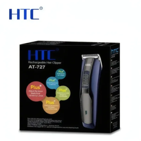 Tondeuse à Cheveux Électrique HTC AT-727 - Rechargeable et Réglable