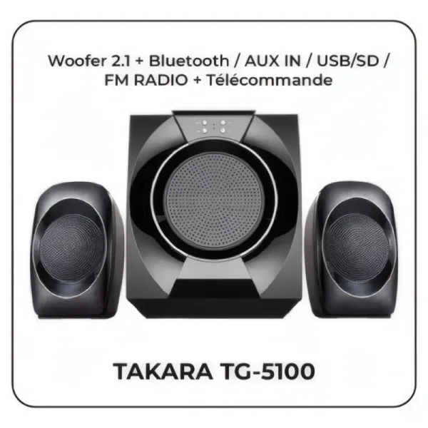 Enceinte Bluetooth Takara TG-5100 avec Radio FM et USB