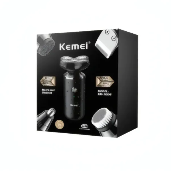 Tondeuse et Rasoir Électrique 5 en 1 KEMEI KM-1004 pour Hommes
