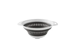 Passoire et tamis en silicone pour les légumes et les fruits - Blanc gris