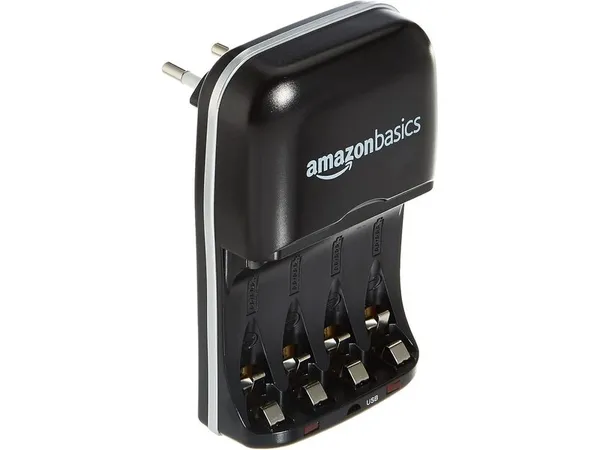 Amazon Basics - Chargeur de Piles USB Ni-MH + Charge Rapide
