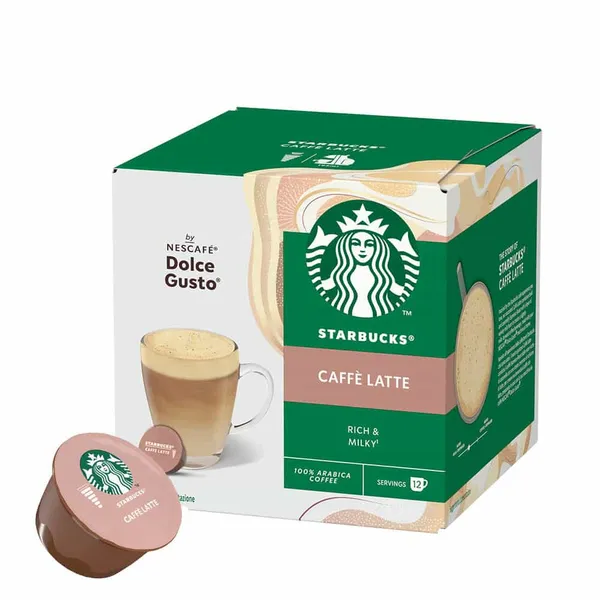 STARBUCKS - Capsules de Café Latte Compatible Dolce Gusto x12 - 121g