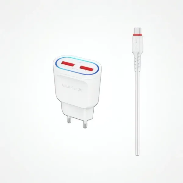 Chargeur Mural ICONIX IC-HC1022 (V8) - 12W Double Ports USB