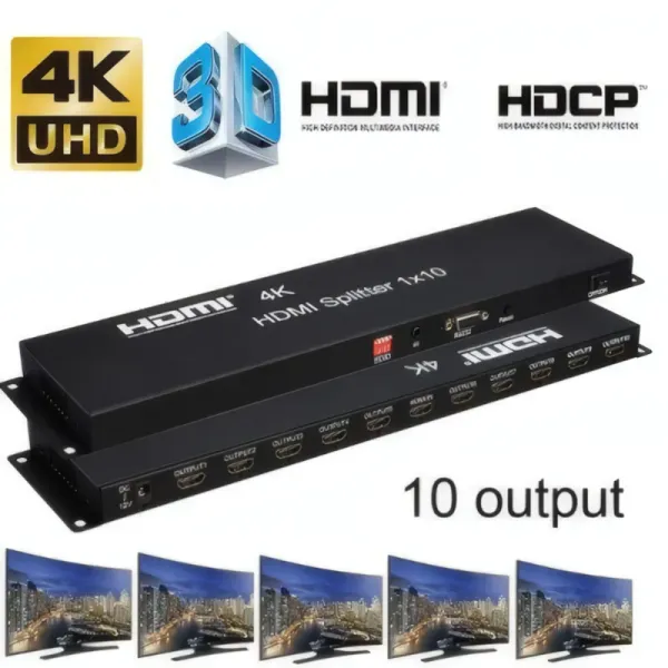 Répartiteur HDMI 4K 1x10 RS-SHD1X10