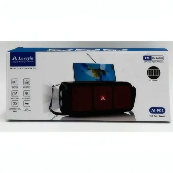 Haut-Parleur Bluetooth Portable Loveyin AI-F01 - Radio et Entrées Multiples