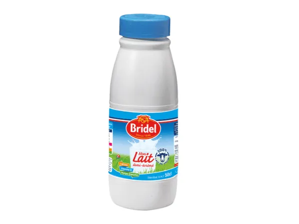 BRIDEL - Lait demi écrémé en bouteille - 50CL