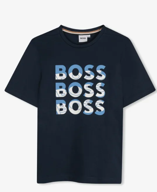 BOSS - T-shirt Garçon - Bleu marine - 6 ans