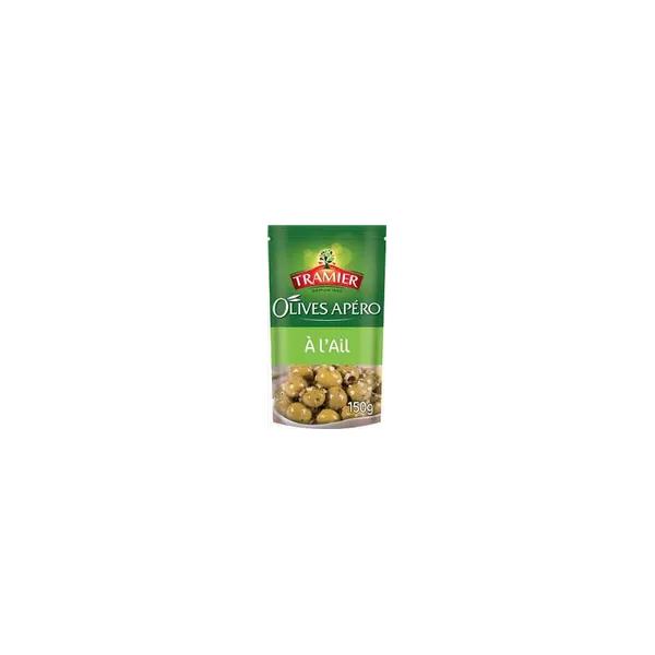 Olives vertes apéro à l'ail TRAMIER 150G