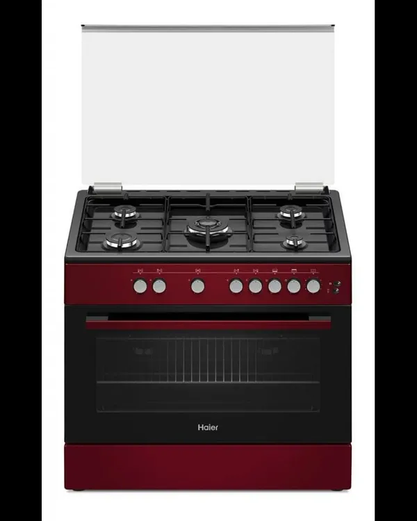 Cuisiniere Haier 5FEUX 90X60 A Gaz Rouge HCR6050EGR