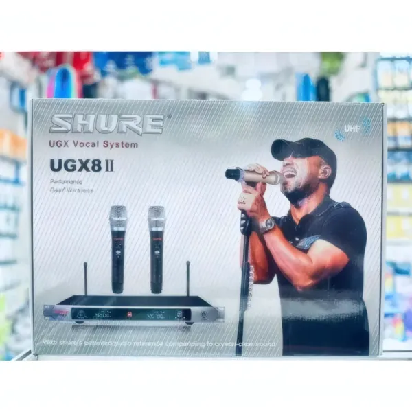 Système de Microphones Sans Fil SHURE UGX8 II - Double Main