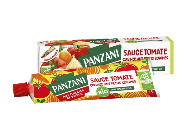 PANZANI - Sauce Tomate Bio Cuisinée aux Petits Légumes en tube - 180g