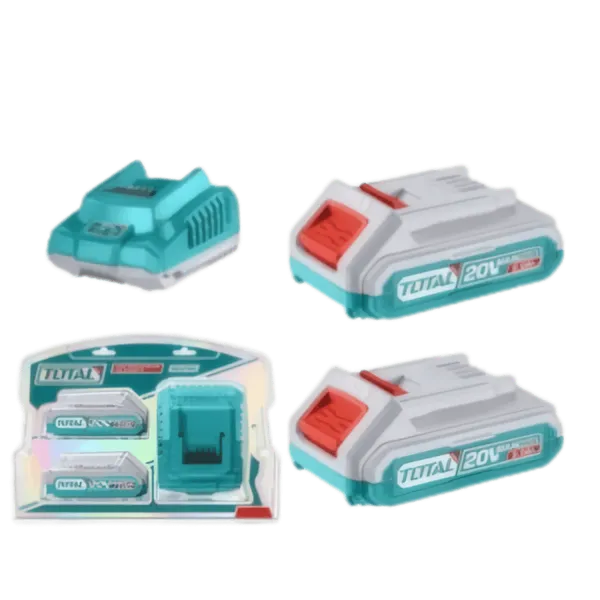 Kit Double Batterie 20V 2.0Ah + Chargeur Rapide