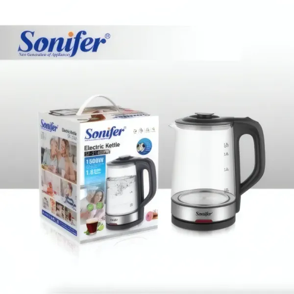 Bouilloire Électrique Sonifer SF-2140 - 1,8L en Verre Borosilicate