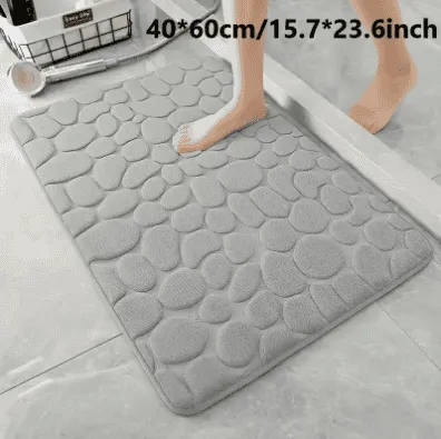 Tapis Antidérapant à Motif Galets – Salle de Bain