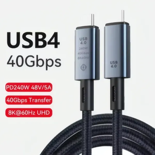 Câble USB 4.0 Type-C PD240W - 2M - RS-TCTC2M
