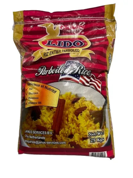 Riz entier précuit 5 % brisures Lido 25 kg