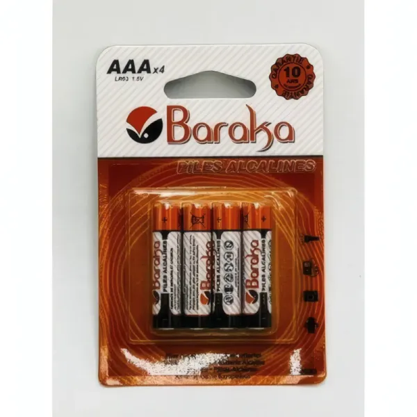 Pack de Piles Alcalines AAA Baraka