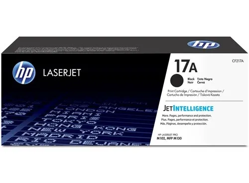 Toner HP 17A noir original (CF217A), 1 600 pages
