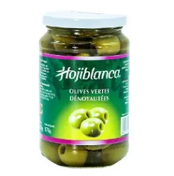 Olives vertes dénoyautées Hojiblanca 37 cl