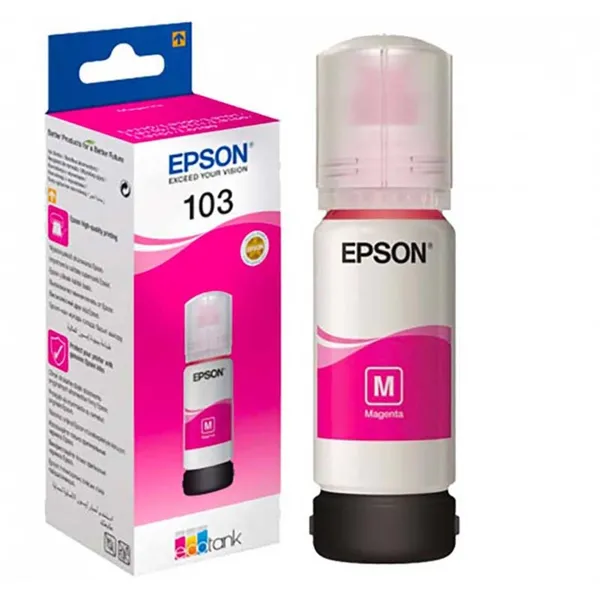 Bouteille d'encre Epson 103 magenta (C13T00S34A), 65 ml, 7 500 pages