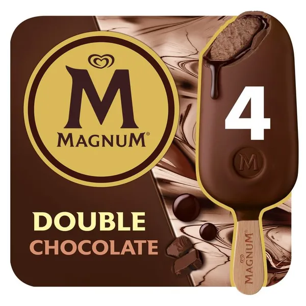 MAGNUM - Glace Double Chocolat - x4 - 284 g