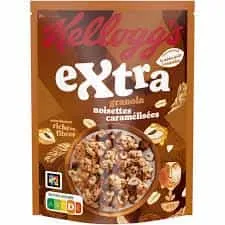 KELLOGG'S - Extra Céréales Noisettes caramélisées– 500G