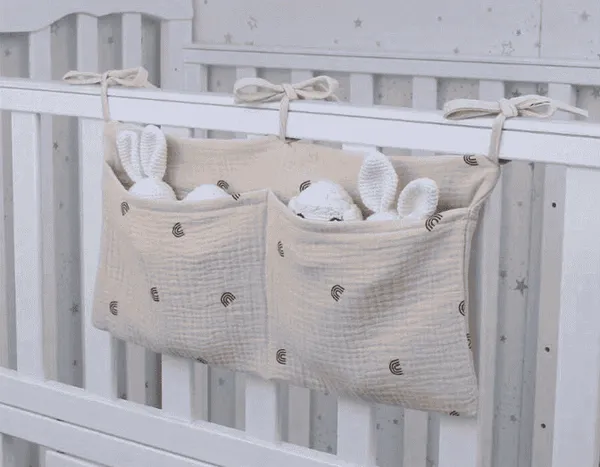 Sac rangement suspendu enfants – Double poche chevet & voiture