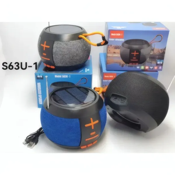 Enceinte Bluetooth S63U-1 - Wireless avec Panneau Solaire