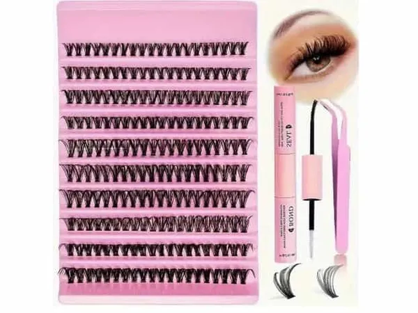 Ensemble d'Extension de faux-cils + brosse et pince