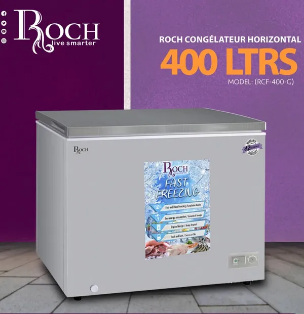 Congelateur Roch Horizontal 400LITRES Gris RCF4001