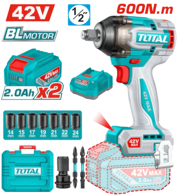 Clé à Choc Sans Fil 42V Brushless - 600Nm