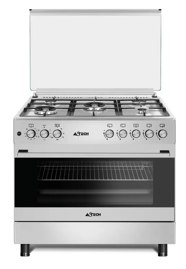 Cuisinière ASTECH CK96MS 90/60 5 feux full option ventilateur avec écran
