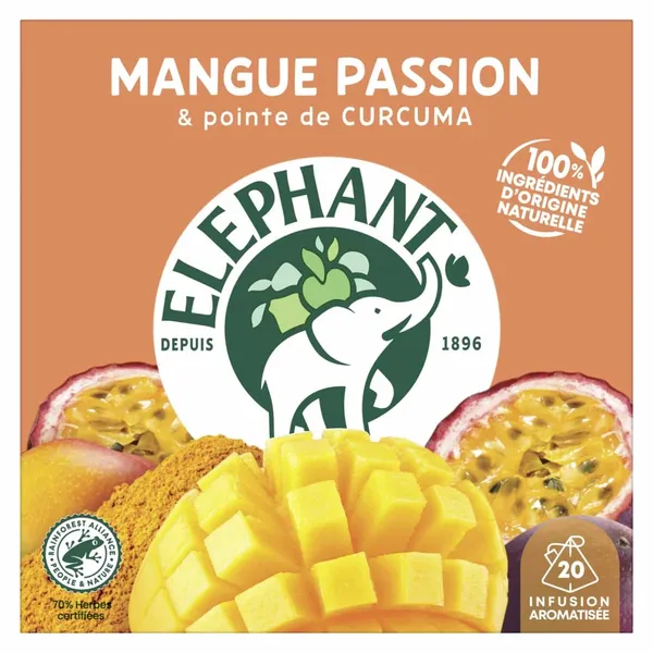 ELEPHANT-infusion mangue passion 20 sachets