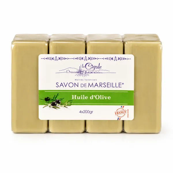 La Cigale - Savon de Marseille à l'huile d'olive - 4 x 200 g