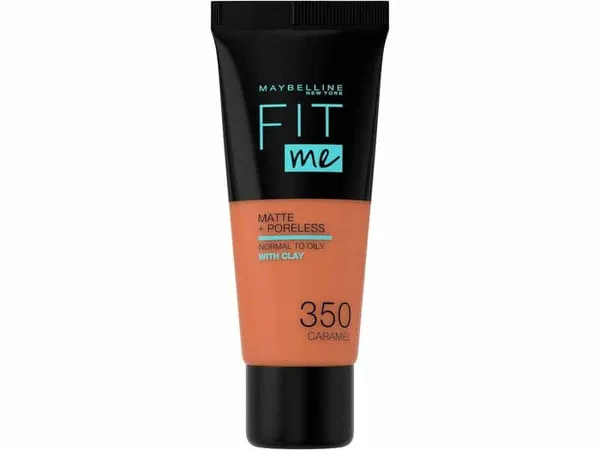 MAYBELLINE - Fit Me Matte & Poreless Fond de Teint Fluide, 350 Caramel - 30ml