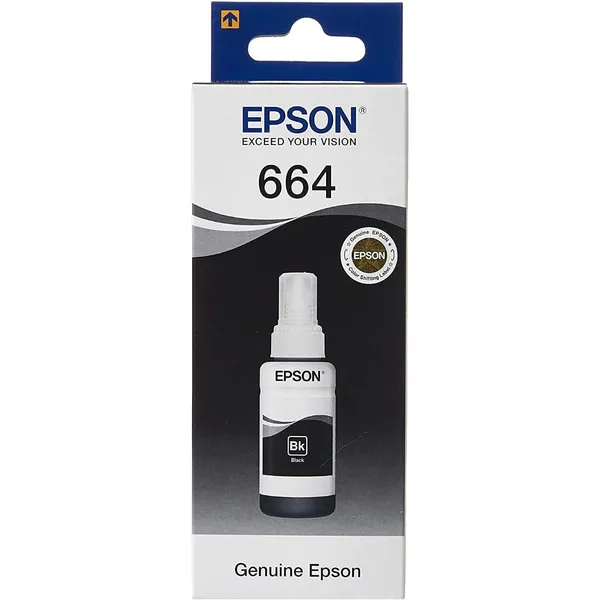 Bouteille d'encre Epson 664 noir (C13T66414A), 70 ml, 4 000 pages